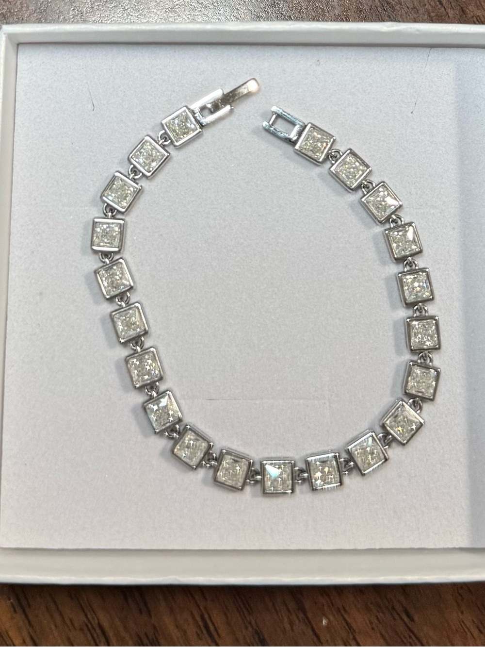 Stainless steel CZ bracelet